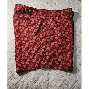 All In Motion Men's XXL Hybrid Resort Casual Golf‎ Shorts Coral with Palm Trees